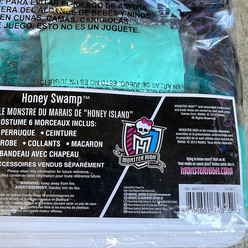 Monster High: Honey Swamp Kids Costume! New! - Picture 5 of 10